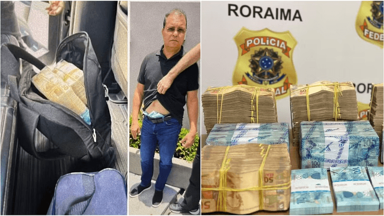 Apreensão de dinheiro durante operação da PF