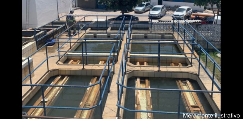 Obra de ampliação do sistema de água em Faxinal