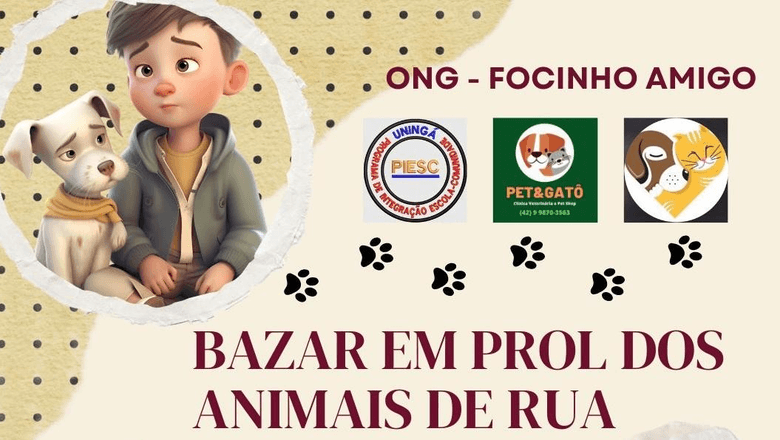 Bazar Solidário em Jardim Alegre